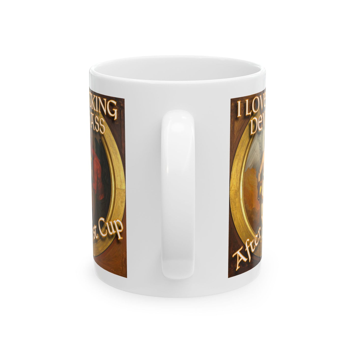 Personalized I Love Kicking Devil’s Ass After My 1st Cup Coffee Mug | Custom Name | Mark Anthony Gable® Collection 11oz