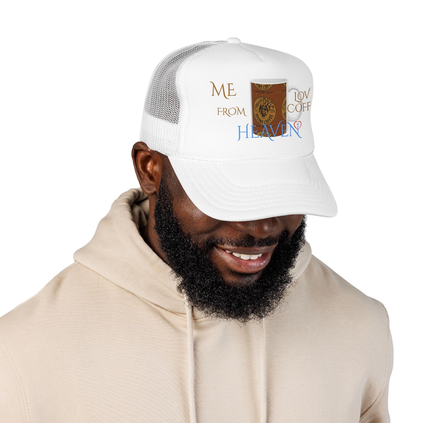 Forever Angel® Love Coffee From Heaven by Mark Anthony Gable® Collection | Unisex Foam Trucker Hat