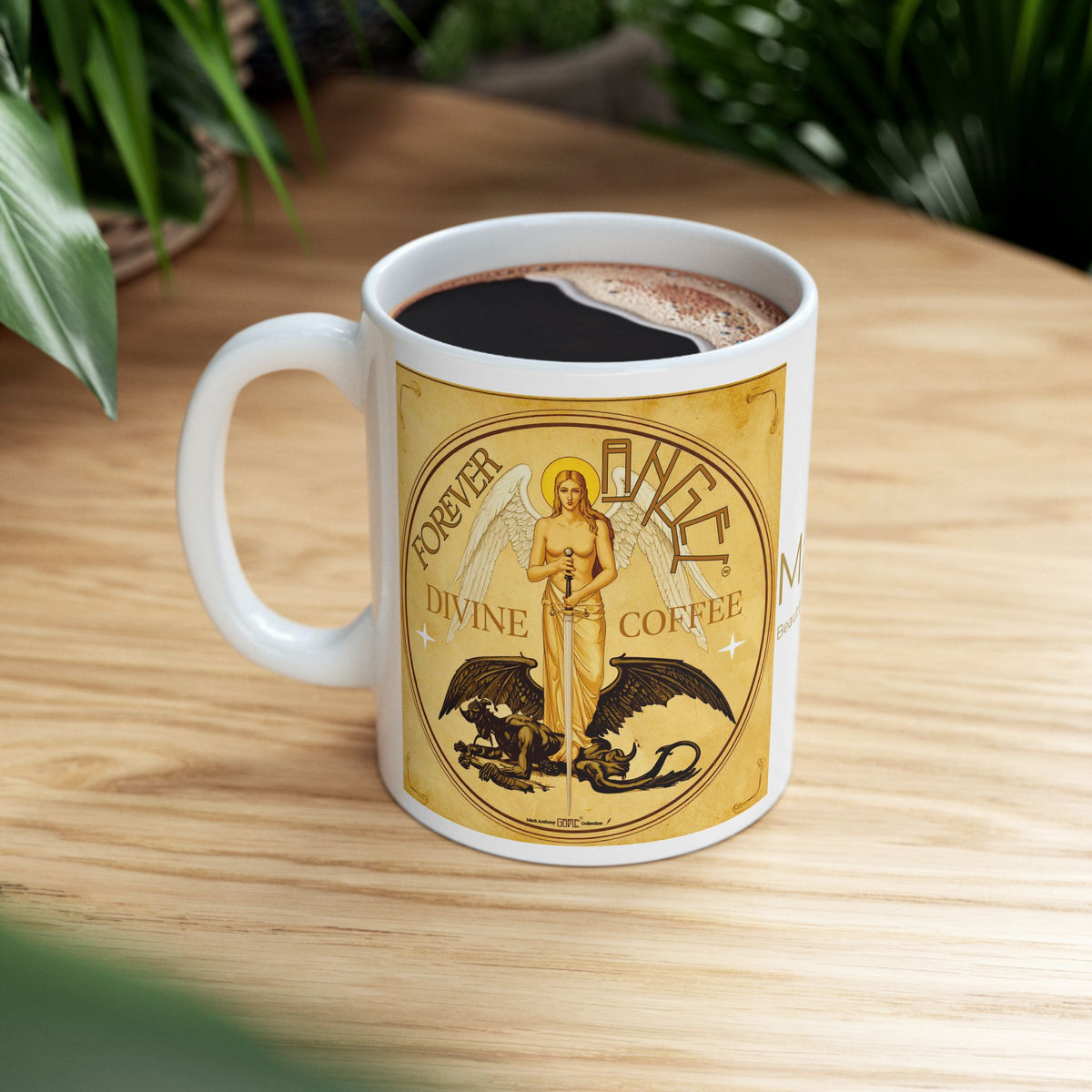 Personalized Forever Angel® Divine Coffee Mug | Custom Name | Beautifully Blessed | Inspirational Gift for Her | Mark Anthony Gable® 11oz
