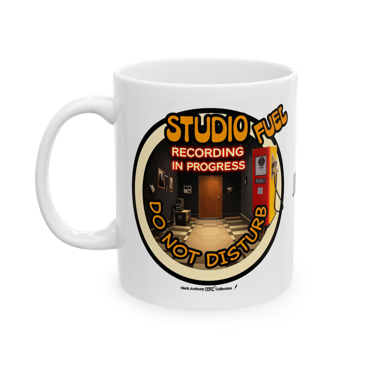 Studio Fuel Recording In Progress Do Not Disturb Coffee Mug | Custom Name | Mark Anthony Gable® Collection 11oz