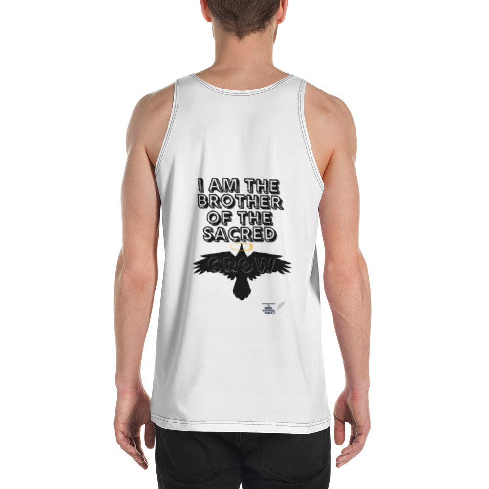 Unisex Tank Top I AM THE BROTHER OF THE SACRED CROW words and music by Mark Anthony Gable (c) “Mark Anthony Gable Collection”