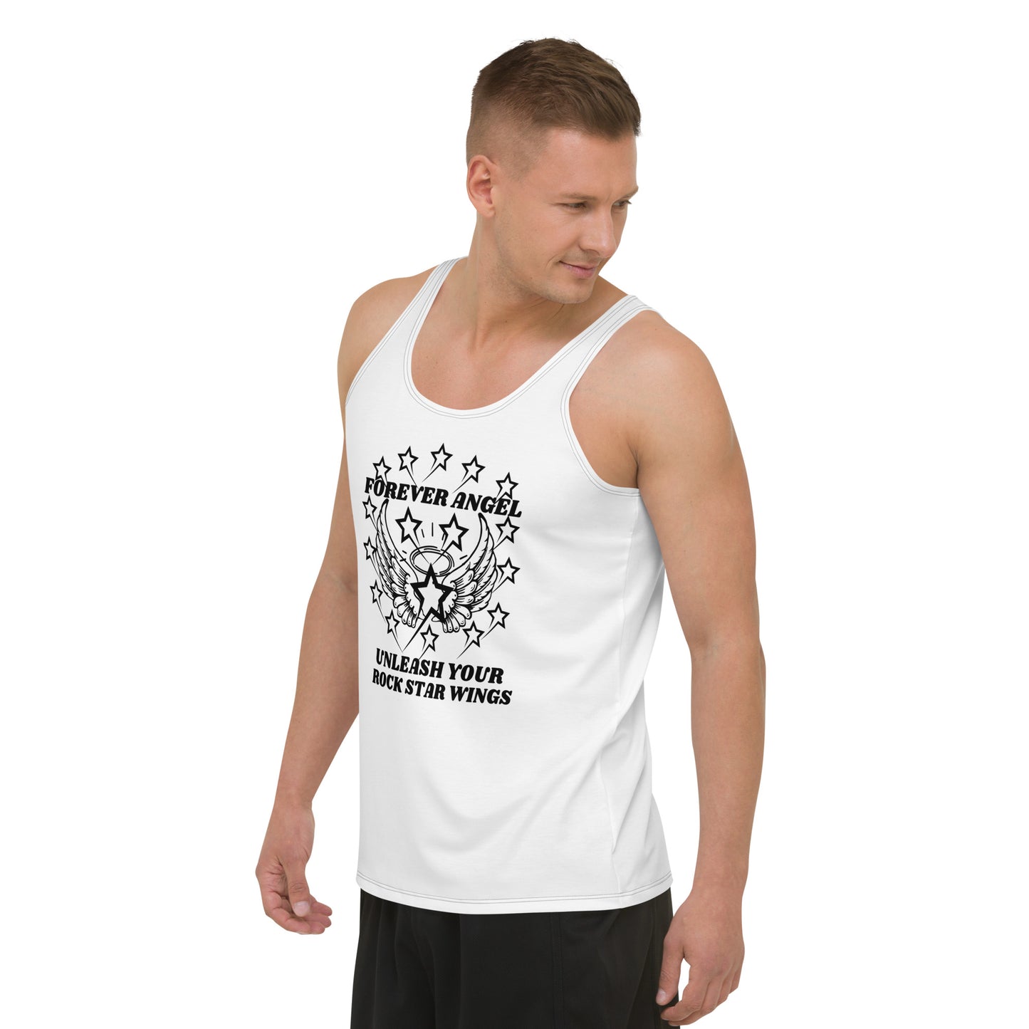 Unisex Tank Top FOREVER ANGEL UNLEASH YOUR ROCK STAR WINGS by "Mark Anthony Gable Collection-FOREVER ANGEL"