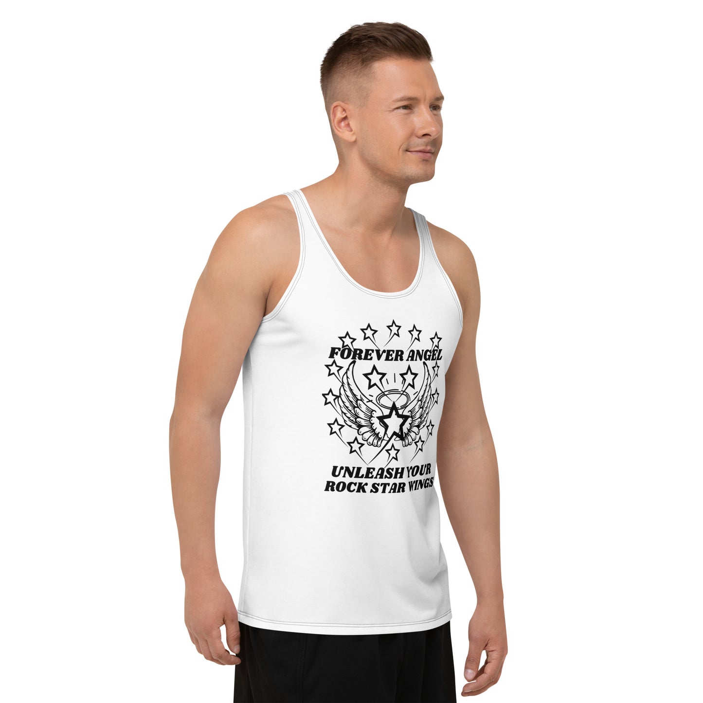 Unisex Tank Top FOREVER ANGEL UNLEASH YOUR ROCK STAR WINGS by "Mark Anthony Gable Collection-FOREVER ANGEL"