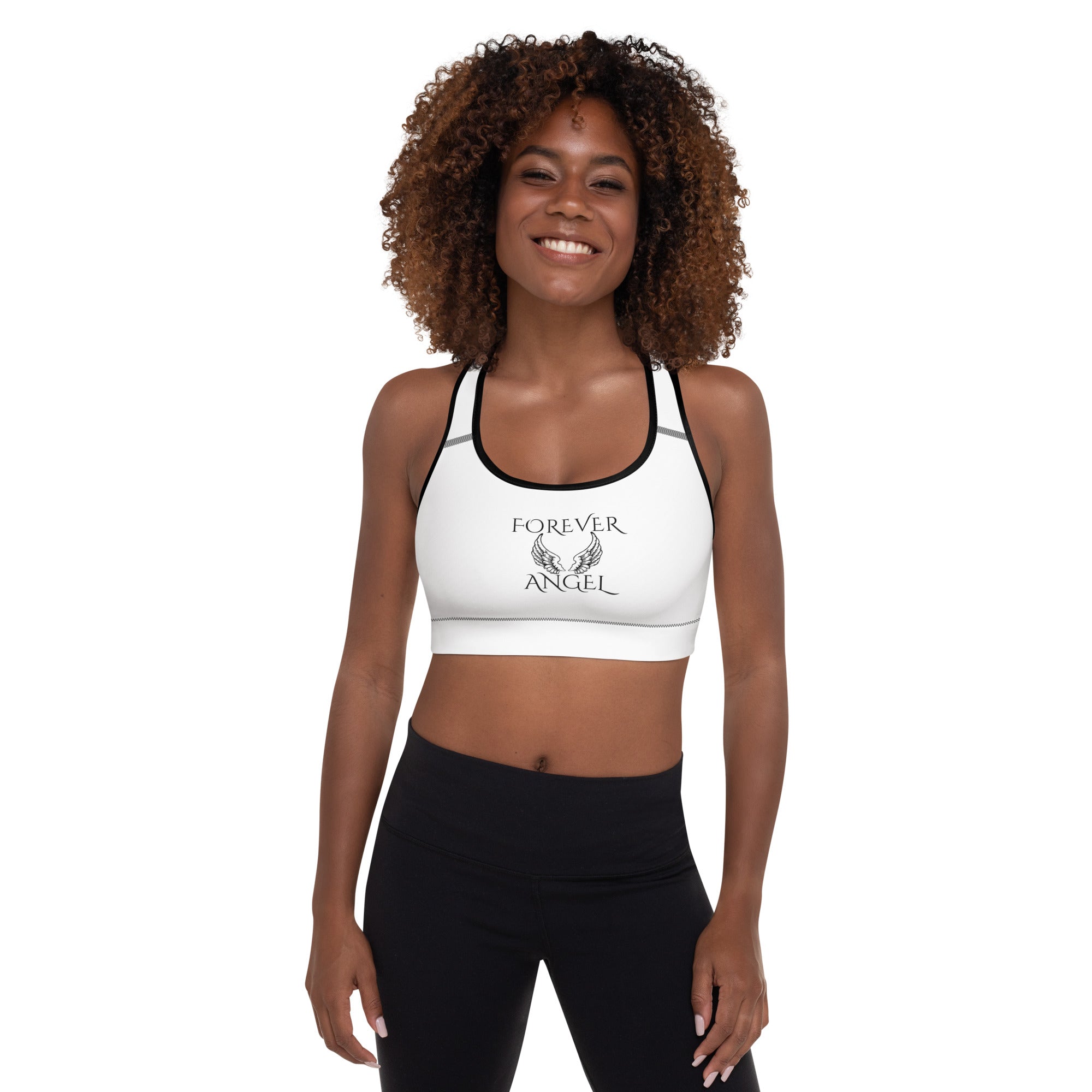 Padded Sports Bra with black piping FOREVER ANGEL by Mark Anthony G Mark Anthony Gable Collection Forever Angel