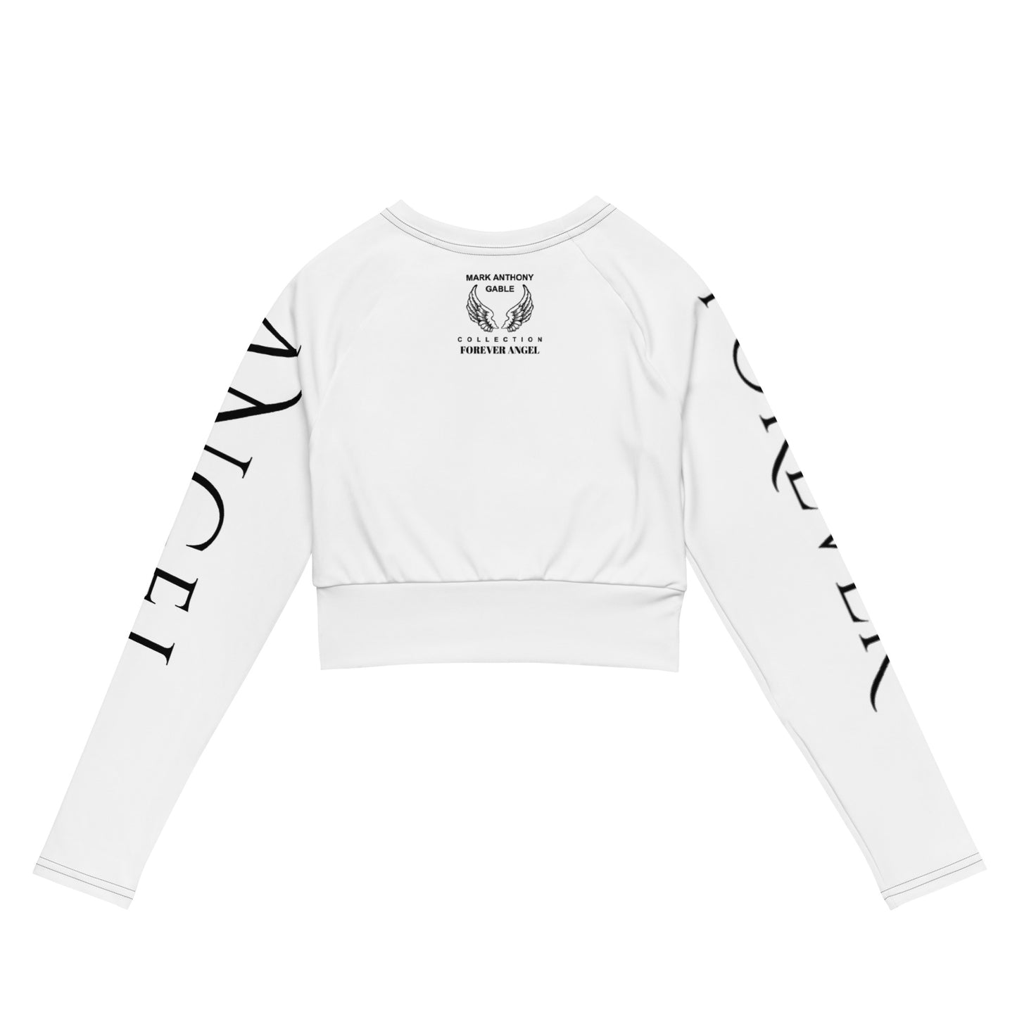 Recycled long-sleeve crop top FOREVER ANGEL by “Mark Anthony Gable Collection/FOREVER ANGEL”