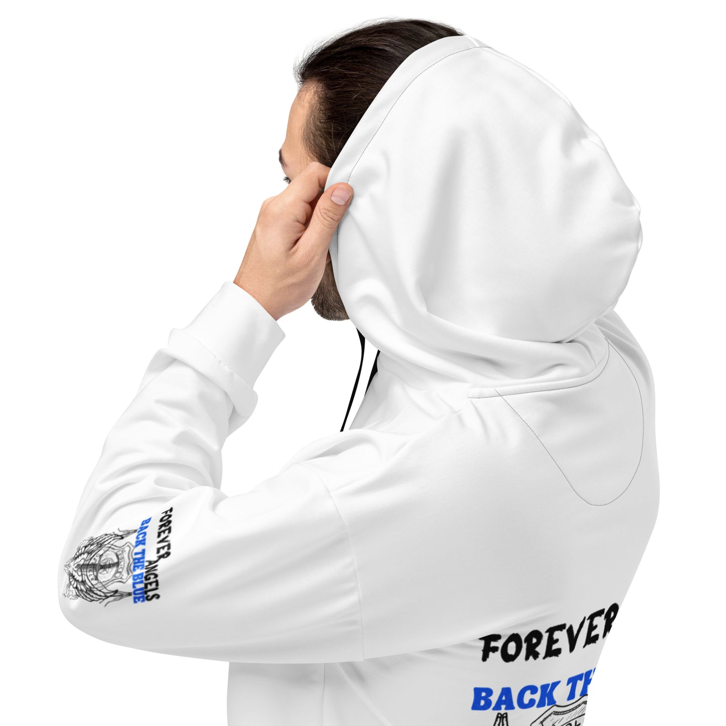 Unisex Hoodie FOREVER ANGELS BACK THE BLUE by “Mark Anthony Gable Collection-FOREVER ANGEL”