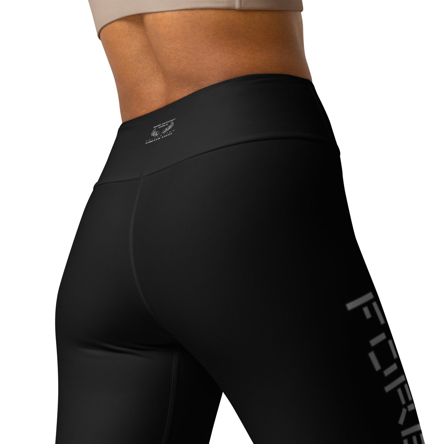 Yoga Leggings [BLACK COLOR] FOREVER ANGEL [WHITE FONT] by “Mark Anthony Gable Collection-FOREVER ANGEL”