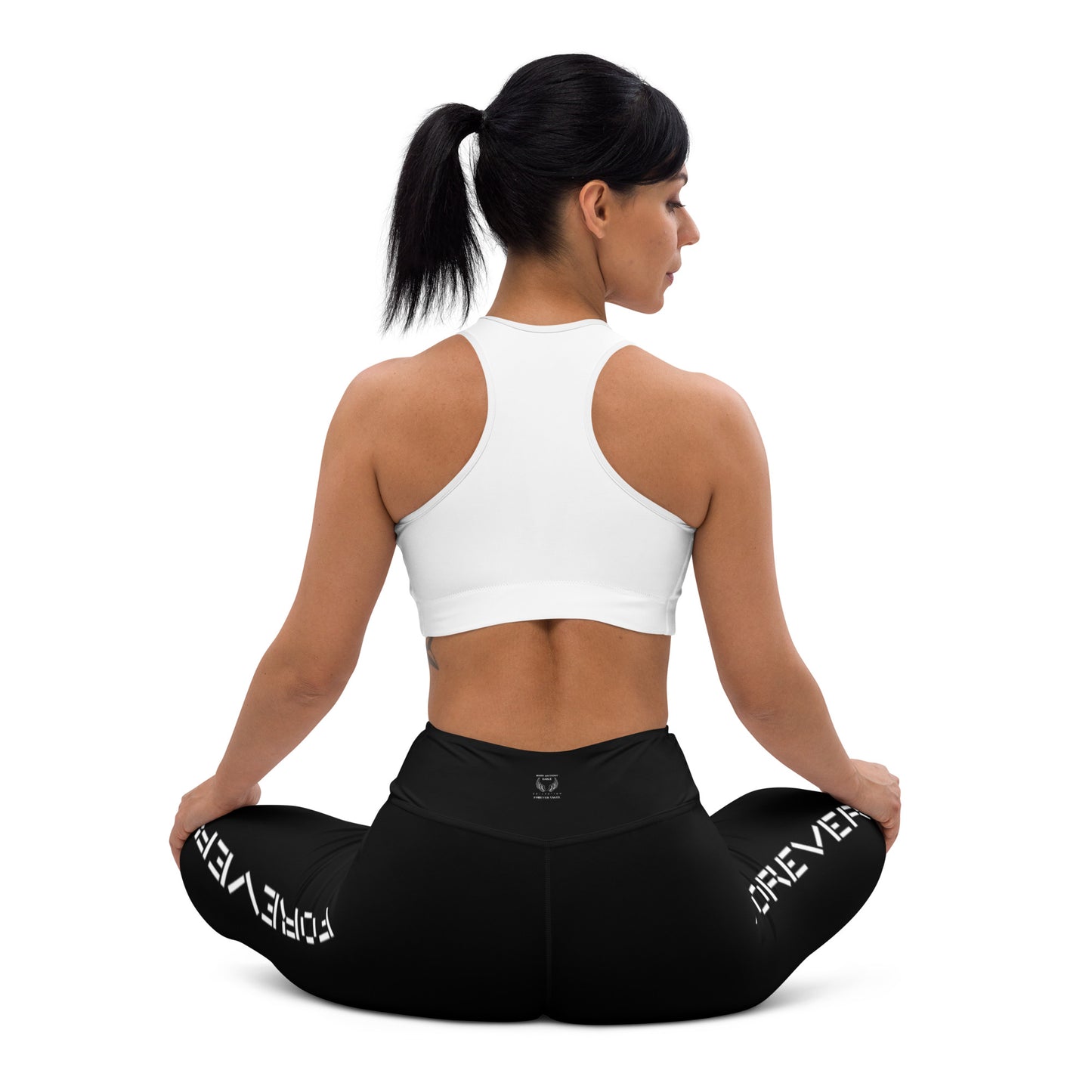 Yoga Leggings [BLACK COLOR] FOREVER ANGEL [WHITE FONT] by “Mark Anthony Gable Collection-FOREVER ANGEL”