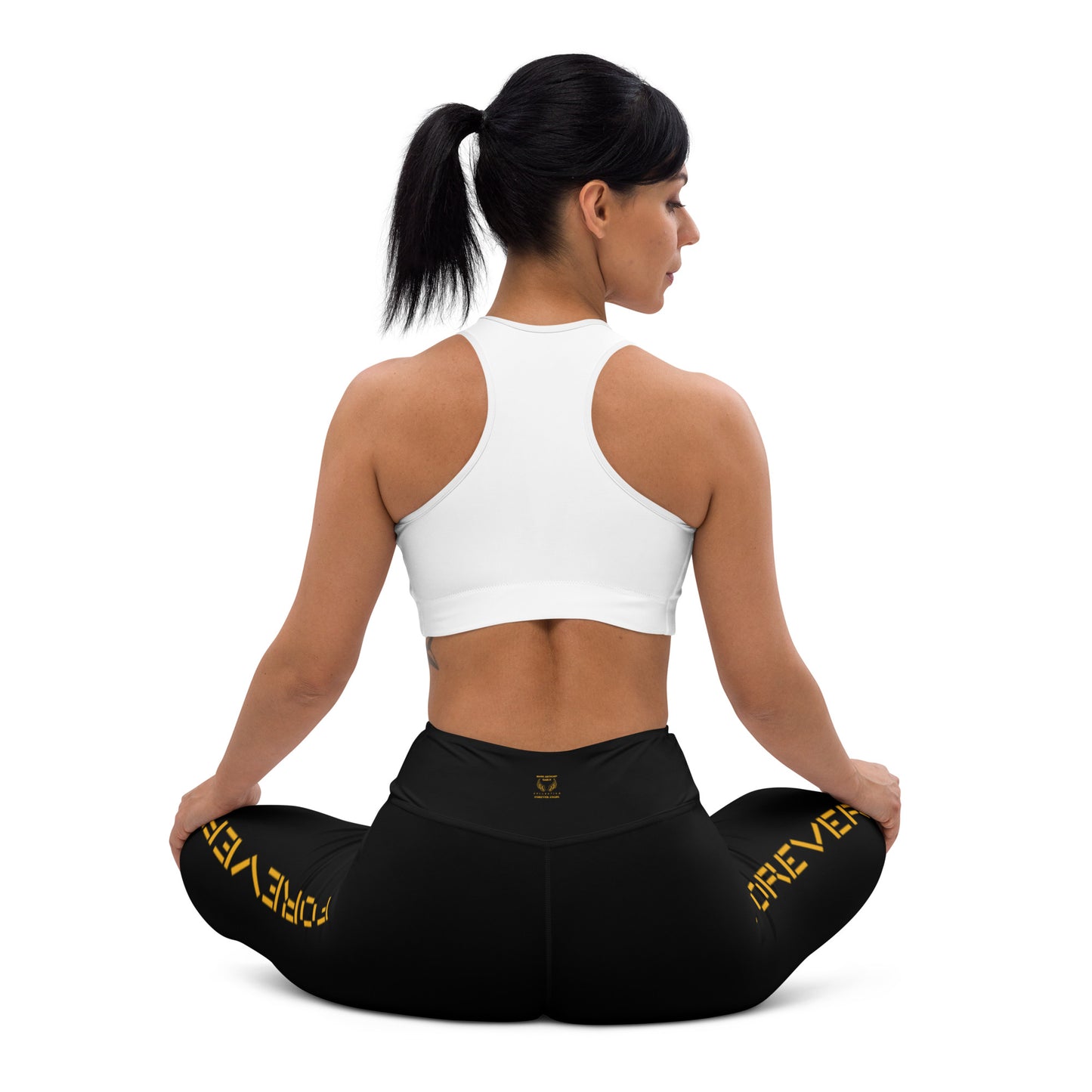 Yoga Leggings [BLACK COLOR] FOREVER ANGEL [GOLD FONT] by “Mark Anthony Gable Collection-FOREVER ANGEL”