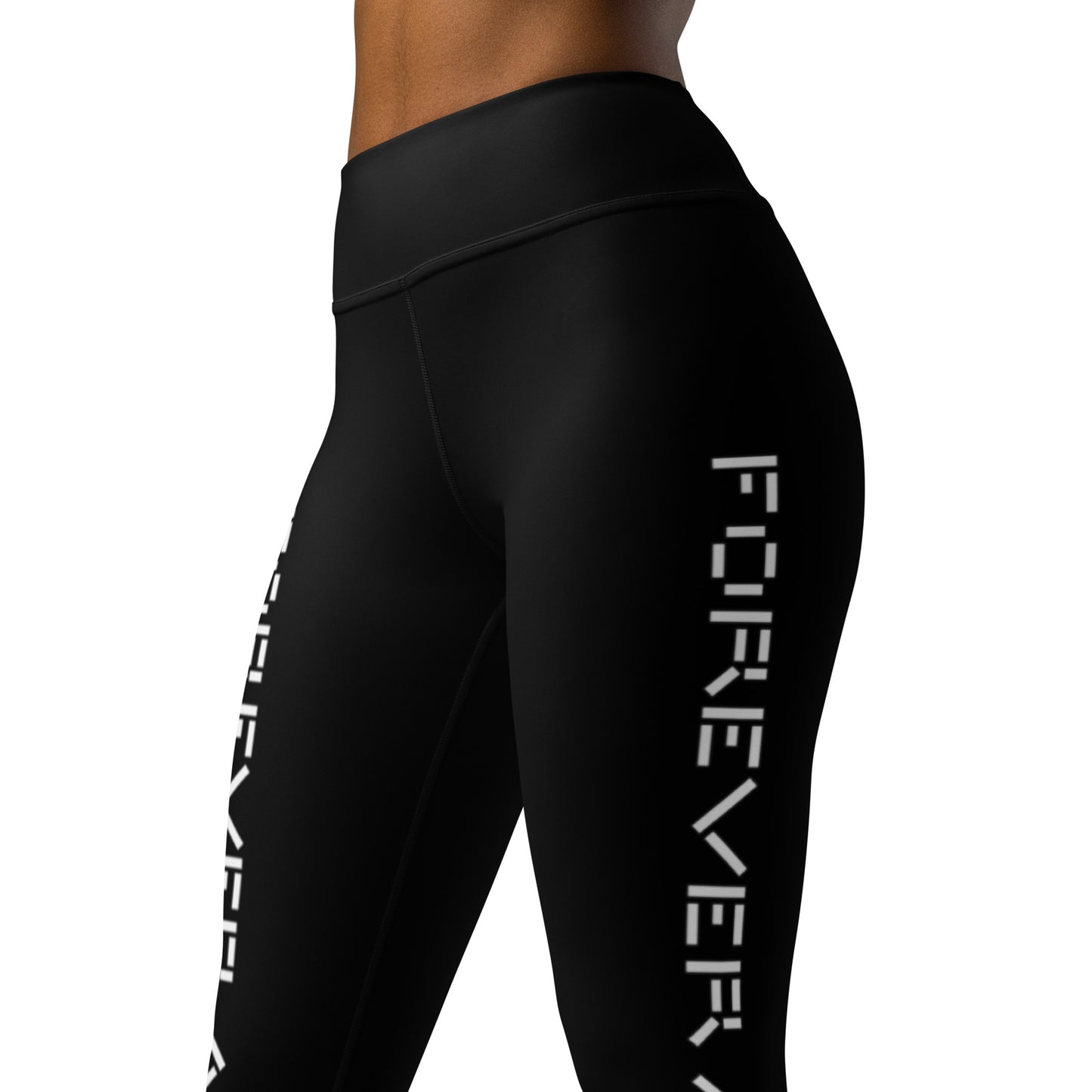 Yoga Leggings [BLACK COLOR] FOREVER ANGEL [WHITE FONT] by “Mark Anthony Gable Collection-FOREVER ANGEL”