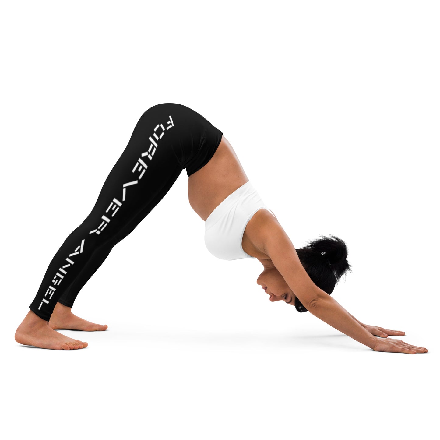 Yoga Leggings [BLACK COLOR] FOREVER ANGEL [WHITE FONT] by “Mark Anthony Gable Collection-FOREVER ANGEL”