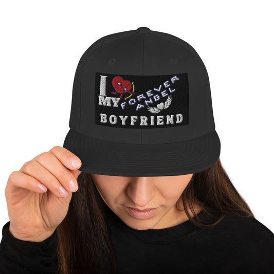 Snapback Hat I ❤️ MY FOREVER ANGEL BOYFRIEND by  "Mark Anthony Gable Collection-FOREVER ANGEL"