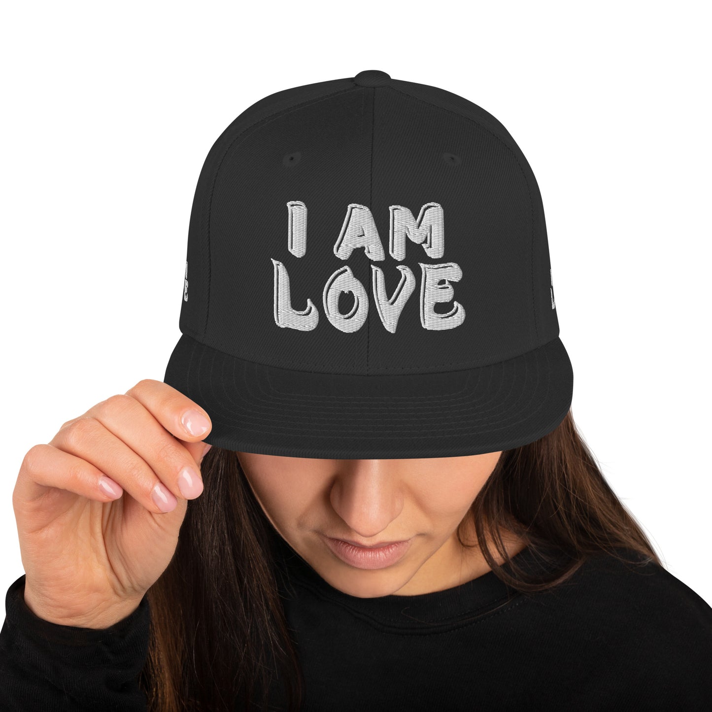 Snapback Hat I AM LOVE [Green Camo under Brim] by Mark Anthony Gable Collection