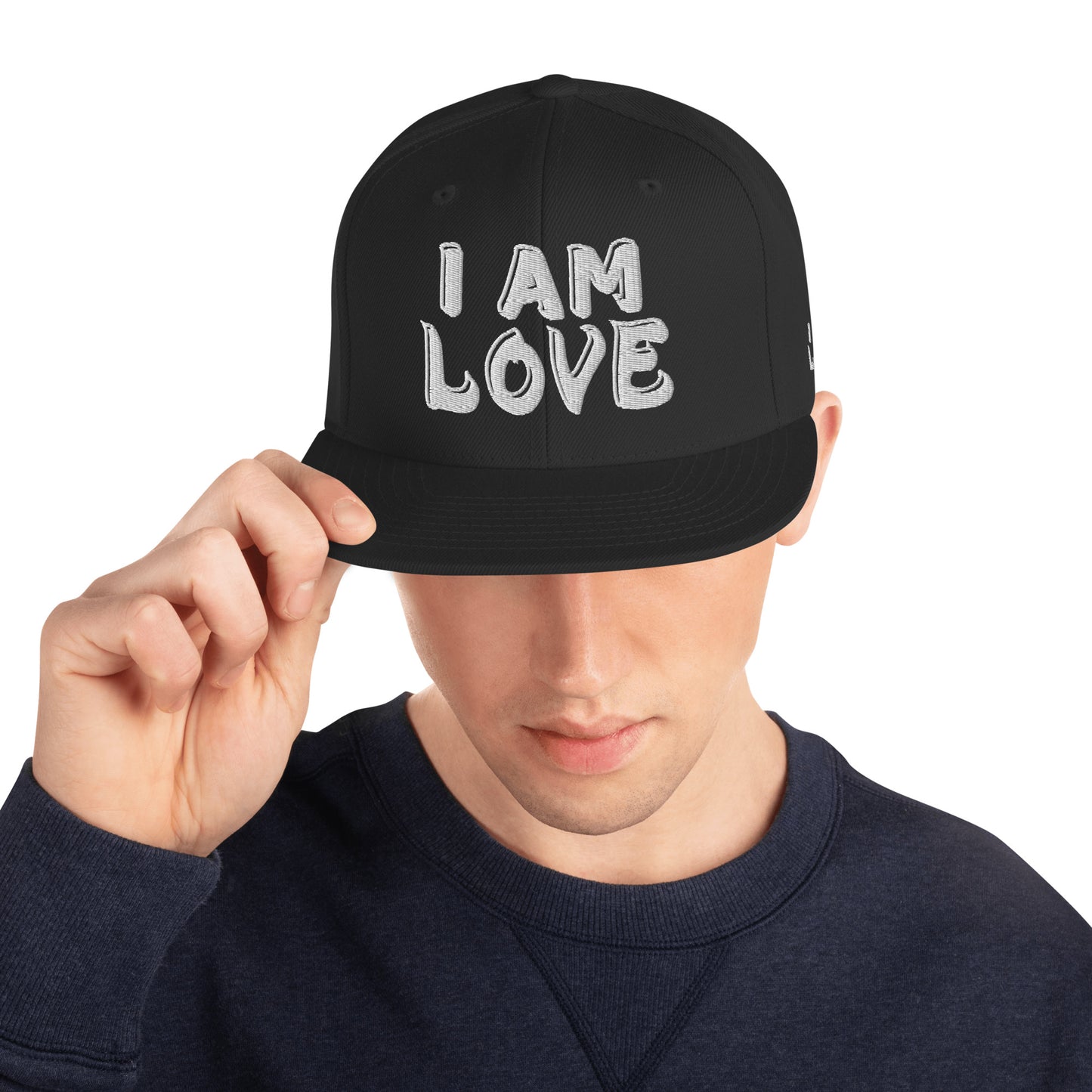 Snapback Hat I AM LOVE [Green Camo under Brim] by Mark Anthony Gable Collection