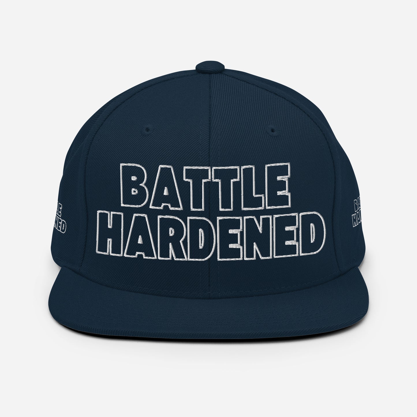 Snapback Hat BATTLE-HARDENED [Subtle Green Camo under Brim] by "Mark Anthony Gable Collection-Forever Angel"