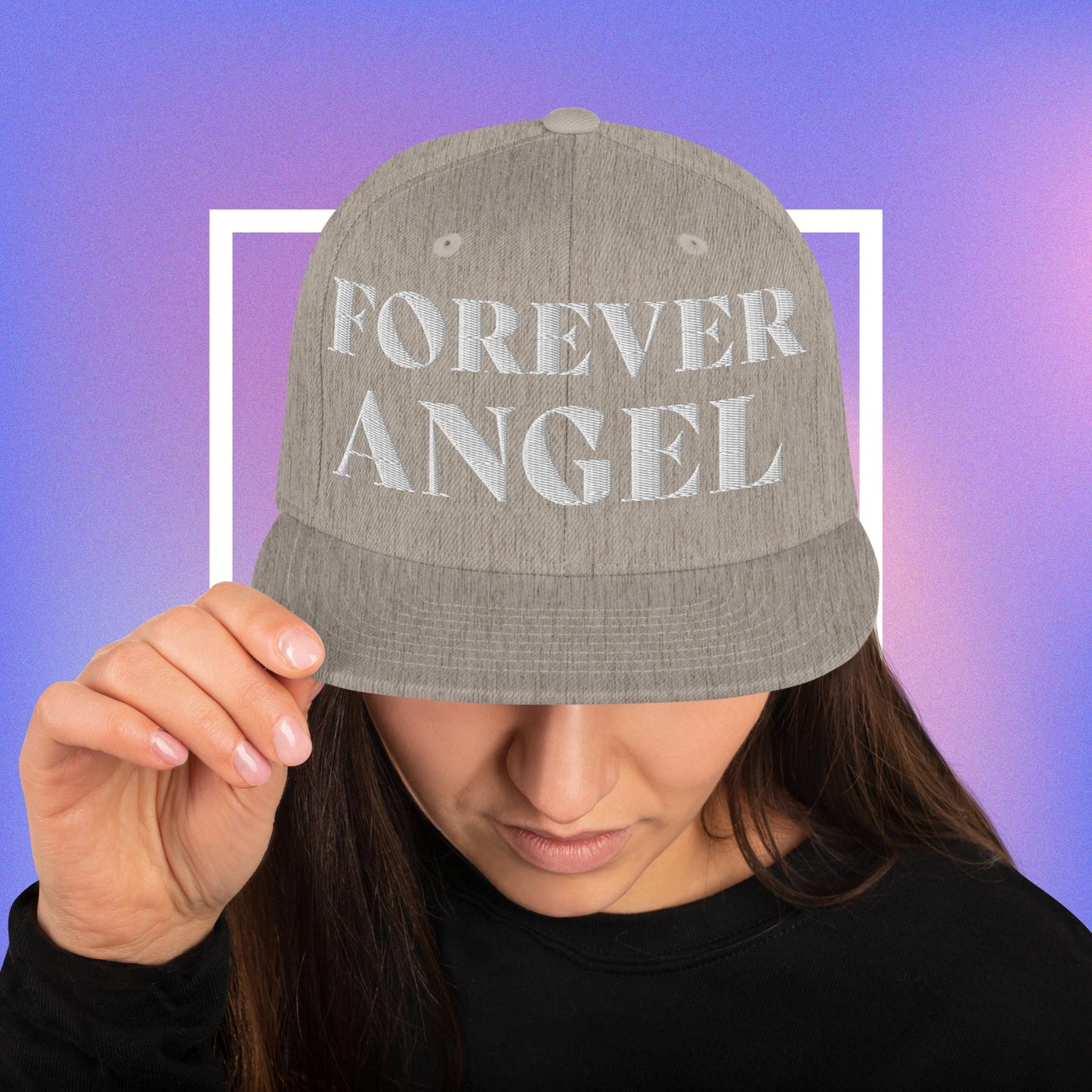 Snapback Hat FOREVER ANGEL [Green Camo under Brim] for females by  "Mark Anthony Gable Collection-FOREVER ANGEL"