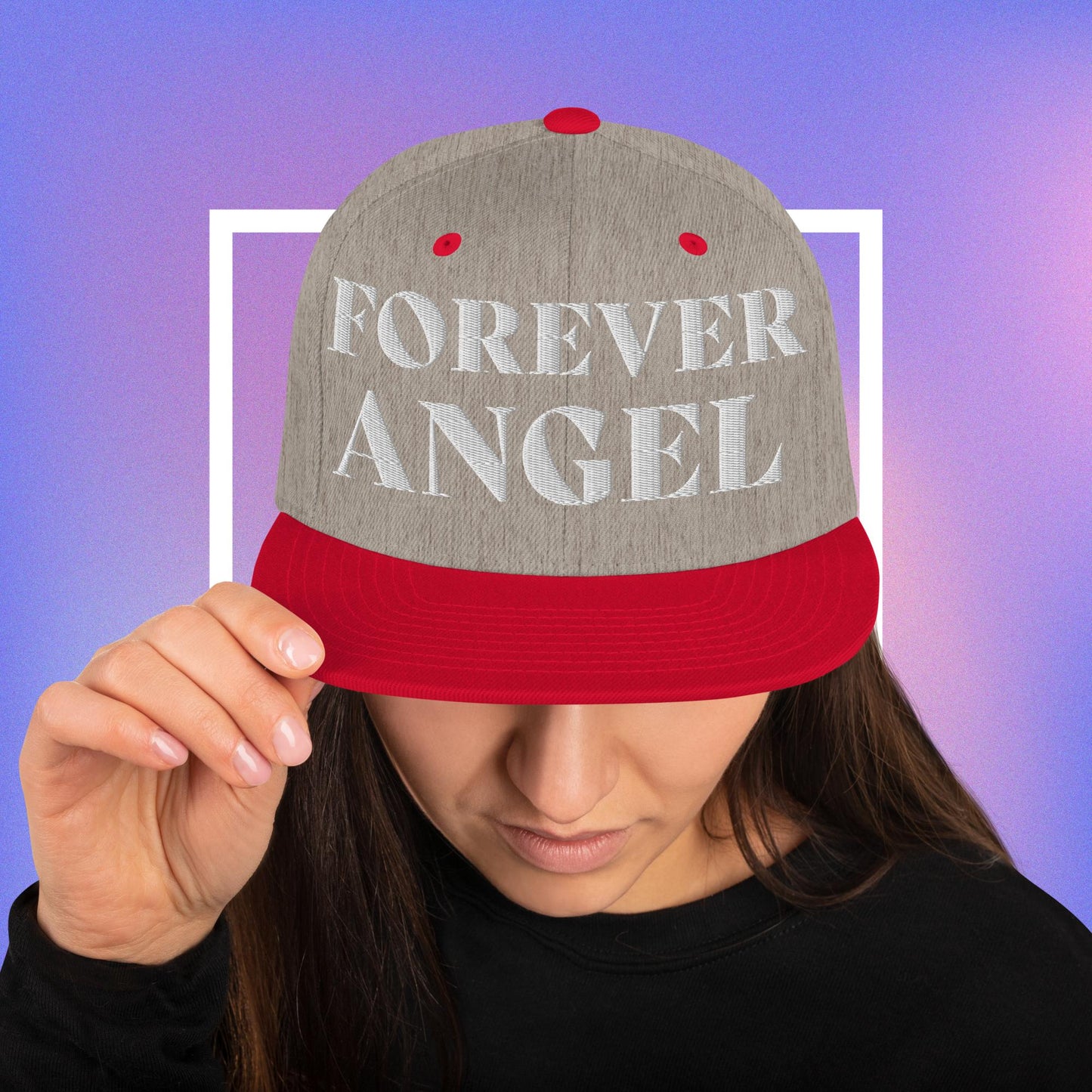 Snapback Hat FOREVER ANGEL [Green Camo under Brim] for females by  "Mark Anthony Gable Collection-FOREVER ANGEL"