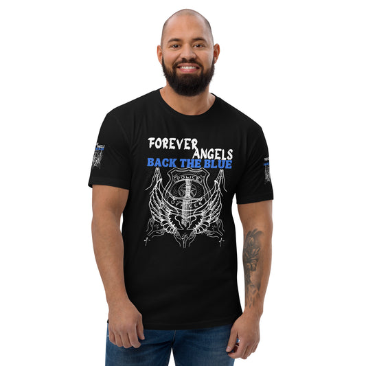 Short Sleeve T-shirt FOREVER ANGELS BACK THE BLUE by “Mark Anthony Gable Collection- FOREVER ANGEL”