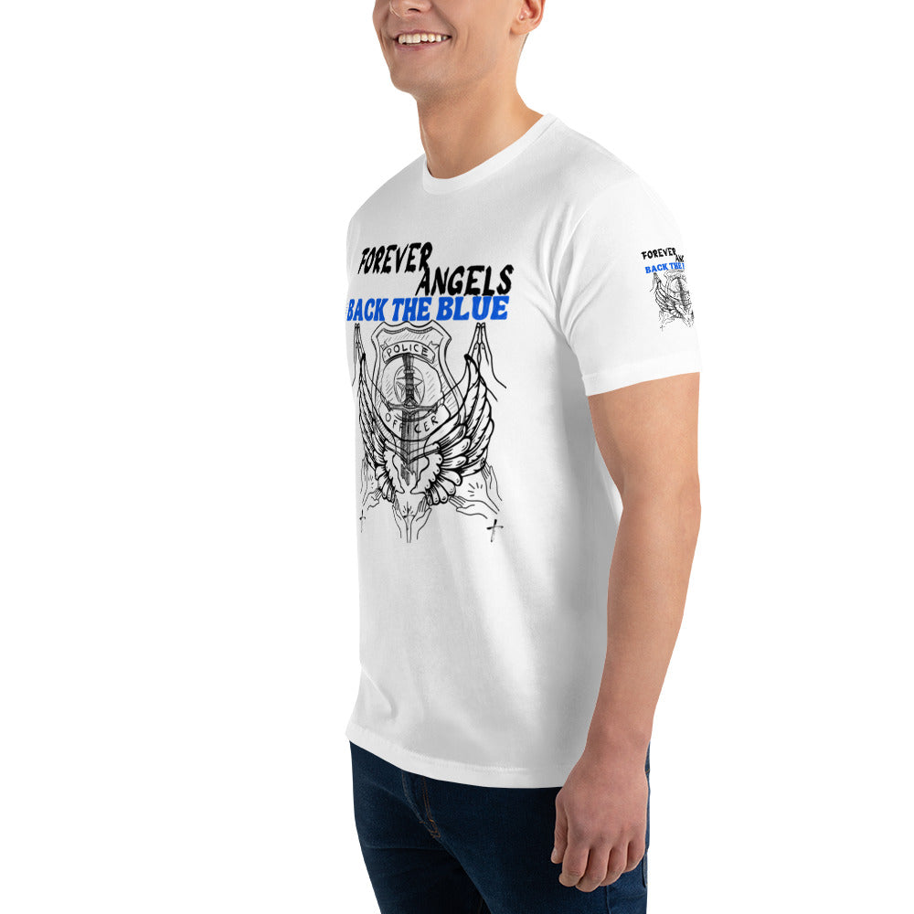 Short Sleeve T-shirt FOREVER ANGELS BACK THE BLUE by “Mark Anthony Gable Collection-FOREVER ANGEL”