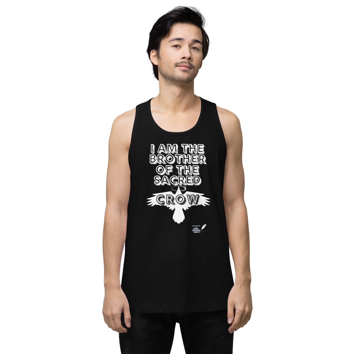 Men’s premium tank top I AM THE BROTHER OF THE SACRED CROW by “Mark Anthony Gable Collection”