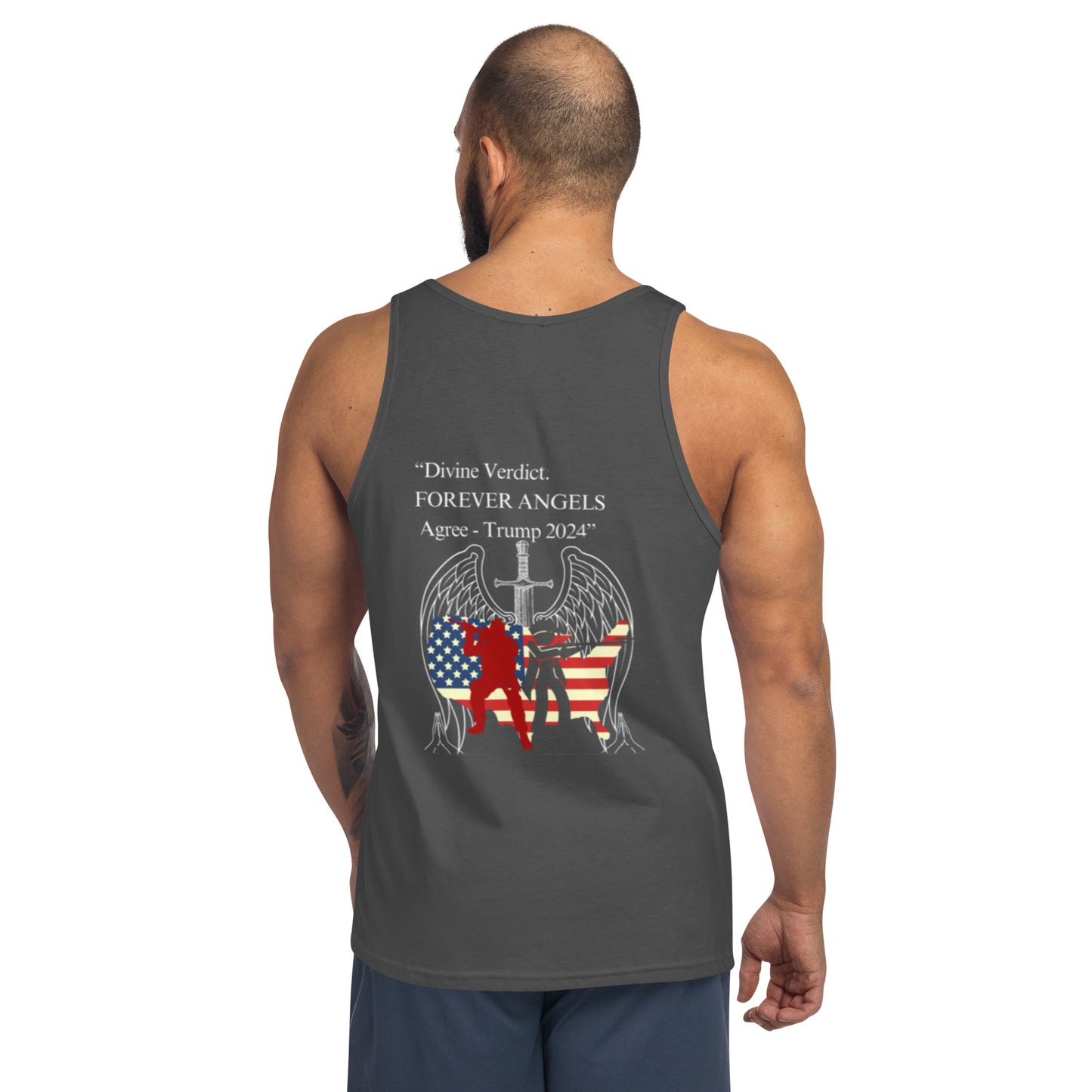 Men & Women Tank Top Divine Verdict FOREVER ANGELS Agree Trump 2024 by “Mark Anthony Gable Collection-FOREVER ANGEL “