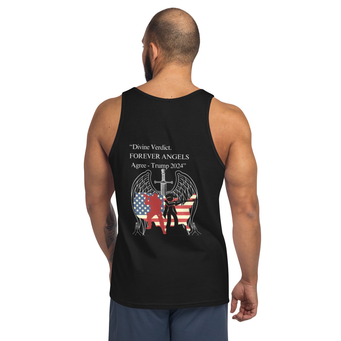 Men & Women Tank Top Divine Verdict FOREVER ANGELS Agree Trump 2024 by “Mark Anthony Gable Collection-FOREVER ANGEL “