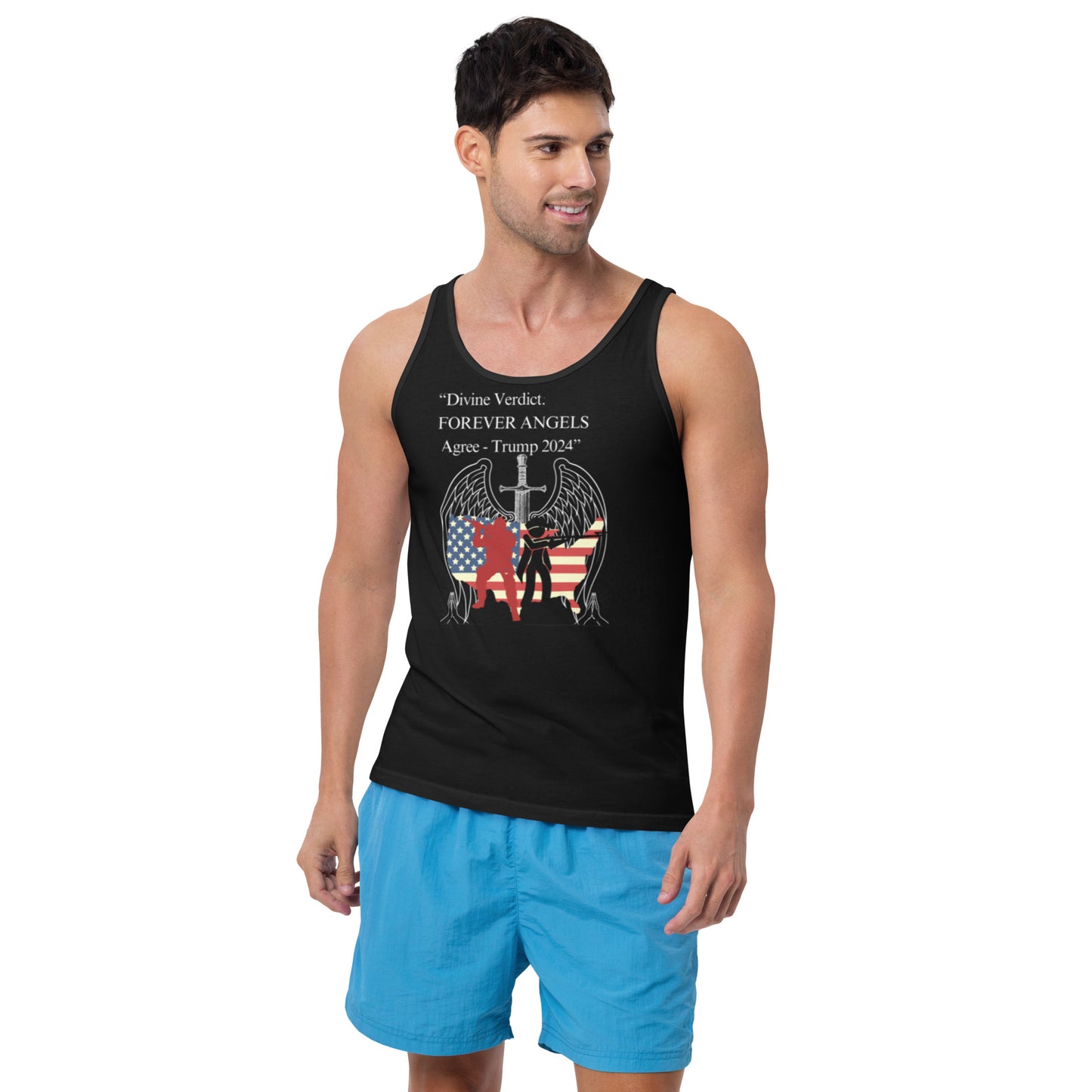 Men & Women Tank Top Divine Verdict FOREVER ANGELS Agree Trump 2024 by “Mark Anthony Gable Collection-FOREVER ANGEL “