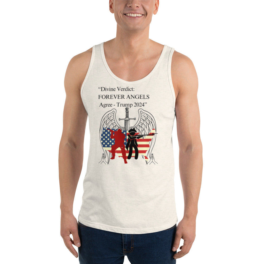 Men & Women Tank Top Divine Verdict FOREVER ANGELS Agree Trump 2024 by “Mark Anthony Gable Collection-FOREVER ANGEL”