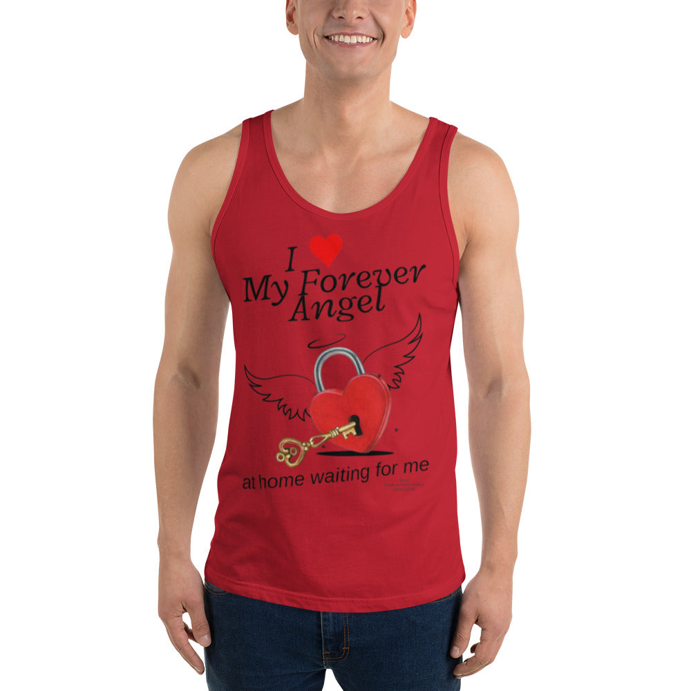 Men's Tank Top I ❤️ MY FOREVER ANGEL AT HOME WAITING FOR ME by "Mark Anthony Gable Collection-FOREVER ANGEL"