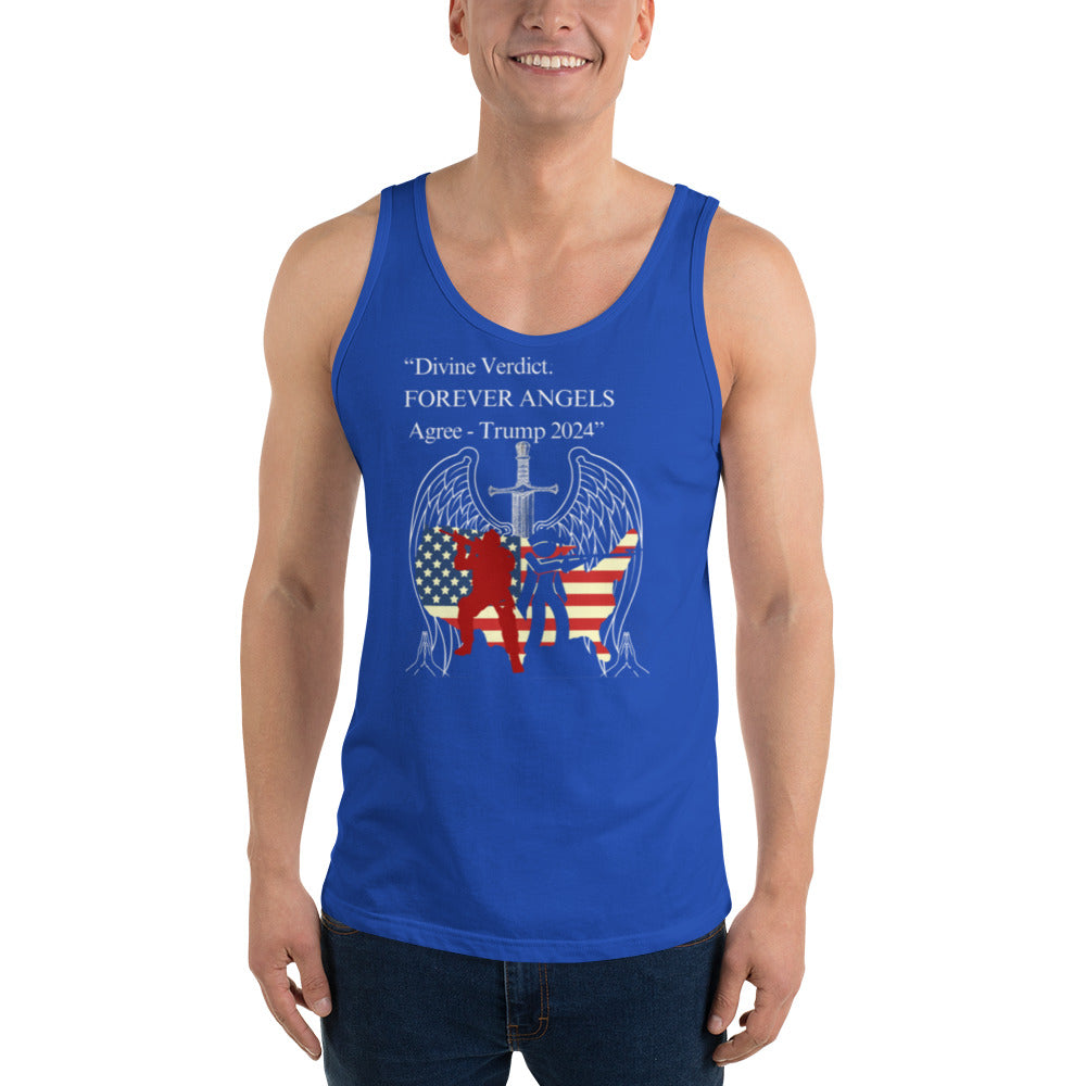 Men & Women Tank Top Divine Verdict FOREVER ANGELS Agree Trump 2024 by “Mark Anthony Gable Collection-FOREVER ANGEL “