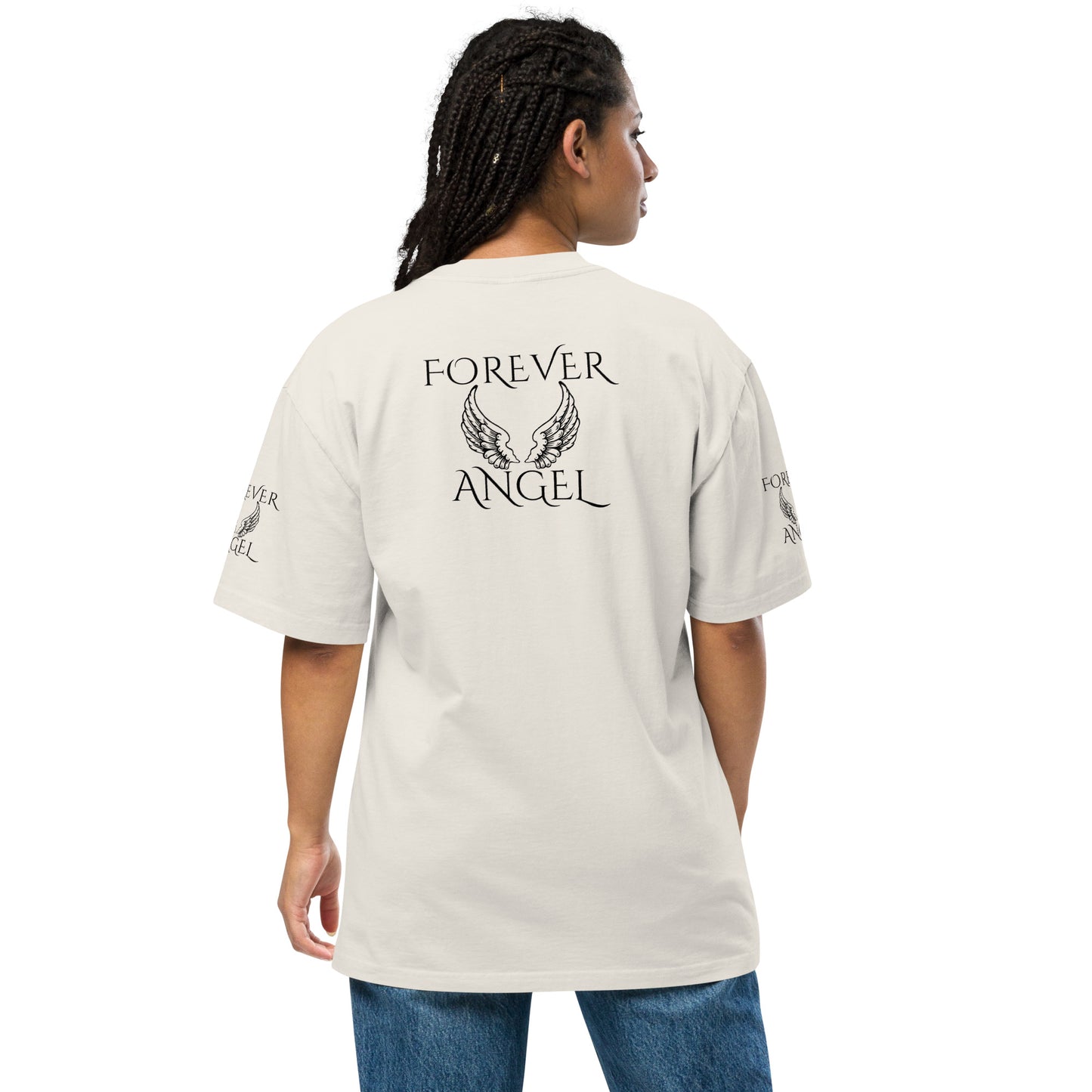 Oversized faded t-shirt FOREVER ANGEL by “Mark Anthony Gable Collection-FOREVER ANGEL”