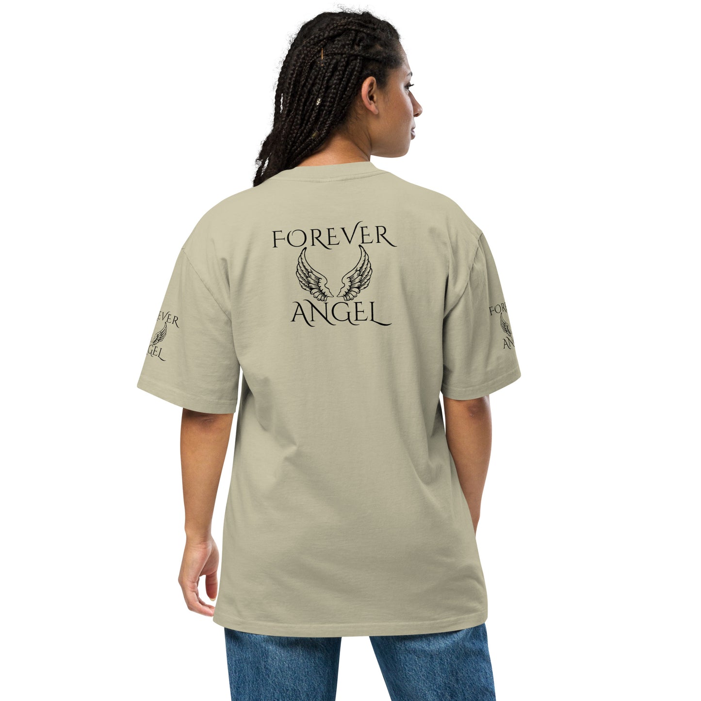 Oversized faded t-shirt FOREVER ANGEL by “Mark Anthony Gable Collection-FOREVER ANGEL”