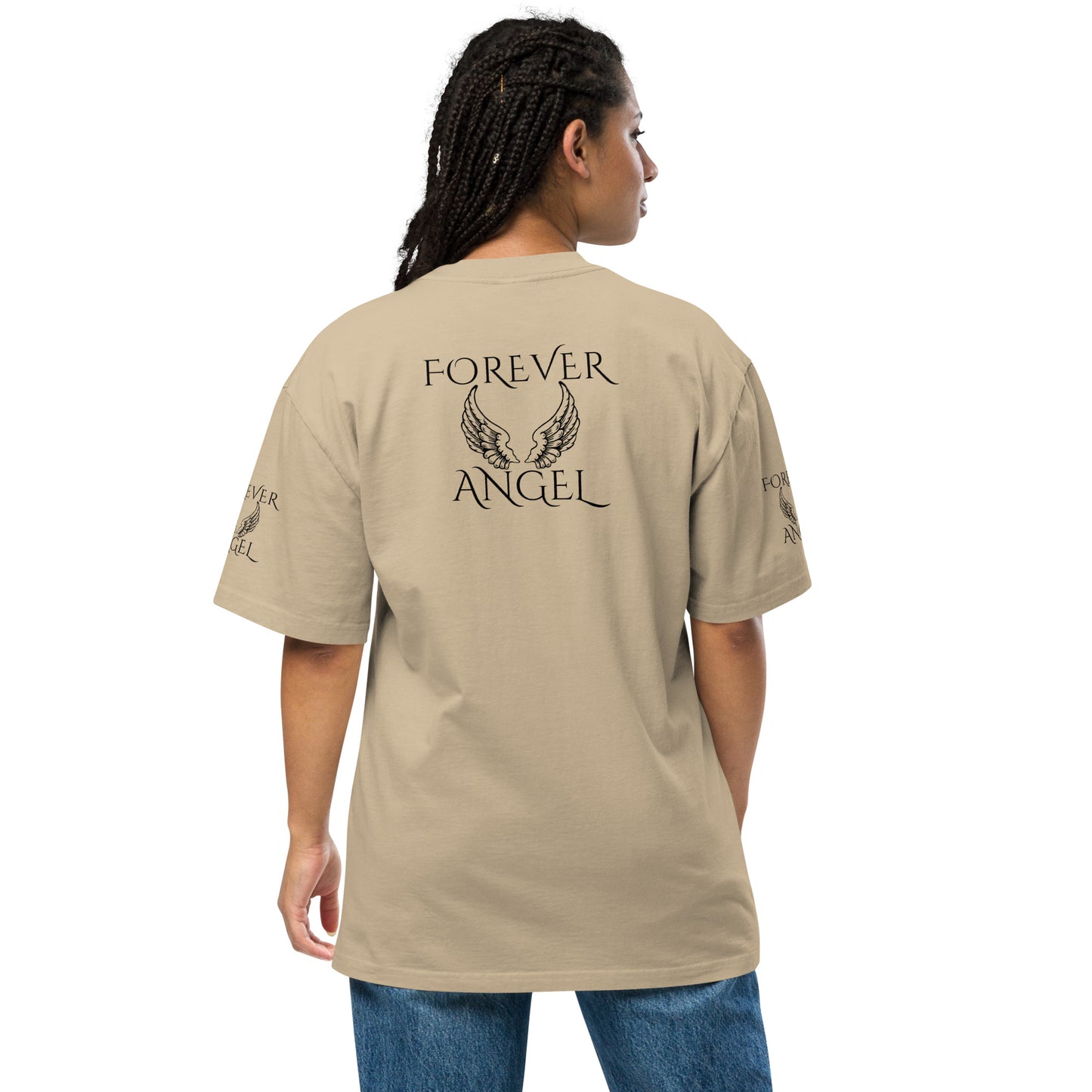 Oversized faded t-shirt FOREVER ANGEL by “Mark Anthony Gable Collection-FOREVER ANGEL”