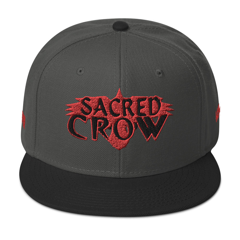 Snapback Hat I AM THE BROTHER OF THE SACRED CROW [Subtle Grey under Brim] by Mark Anthony Gable Collection