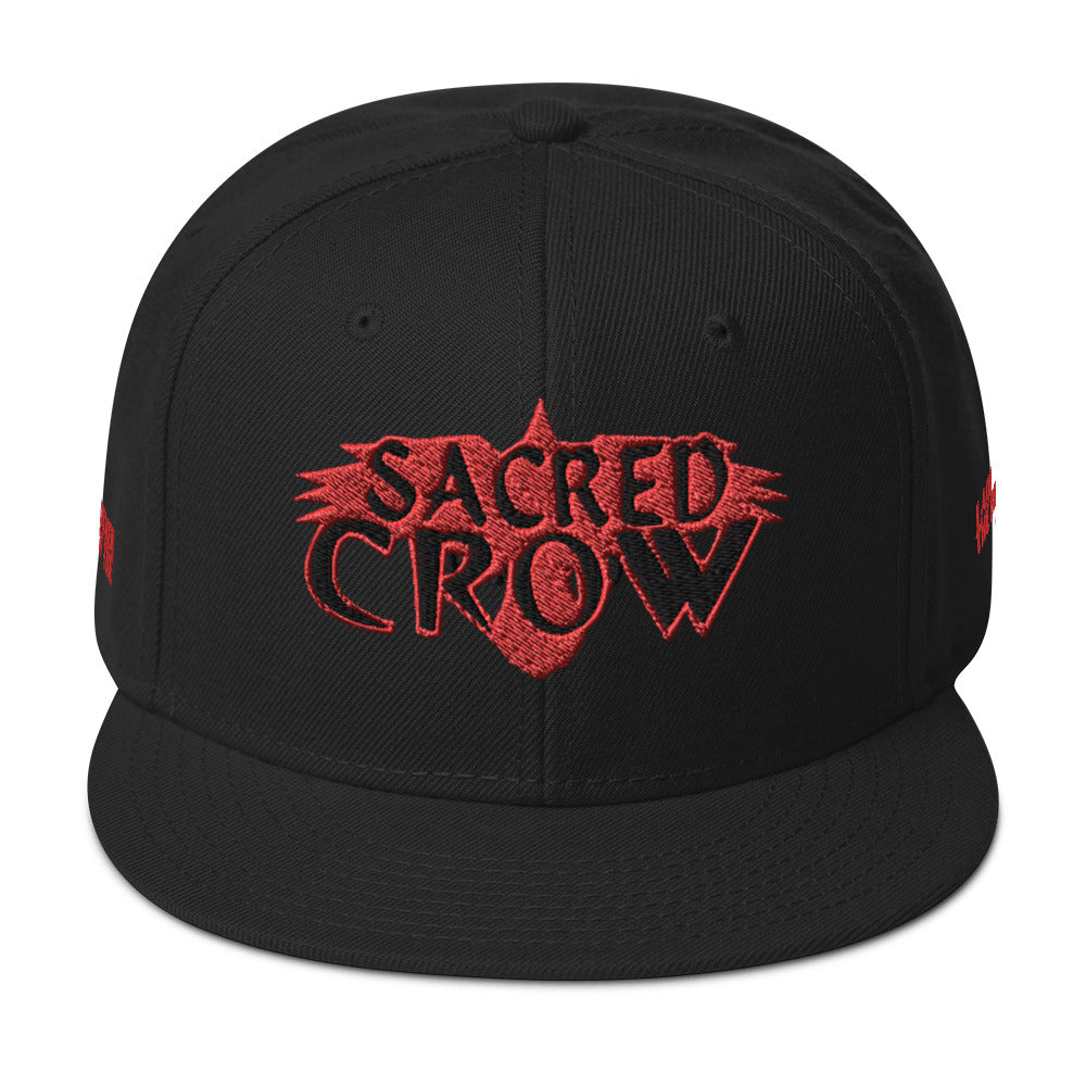 Snapback Hat I AM THE BROTHER OF THE SACRED CROW [Subtle Grey under Brim] by Mark Anthony Gable Collection