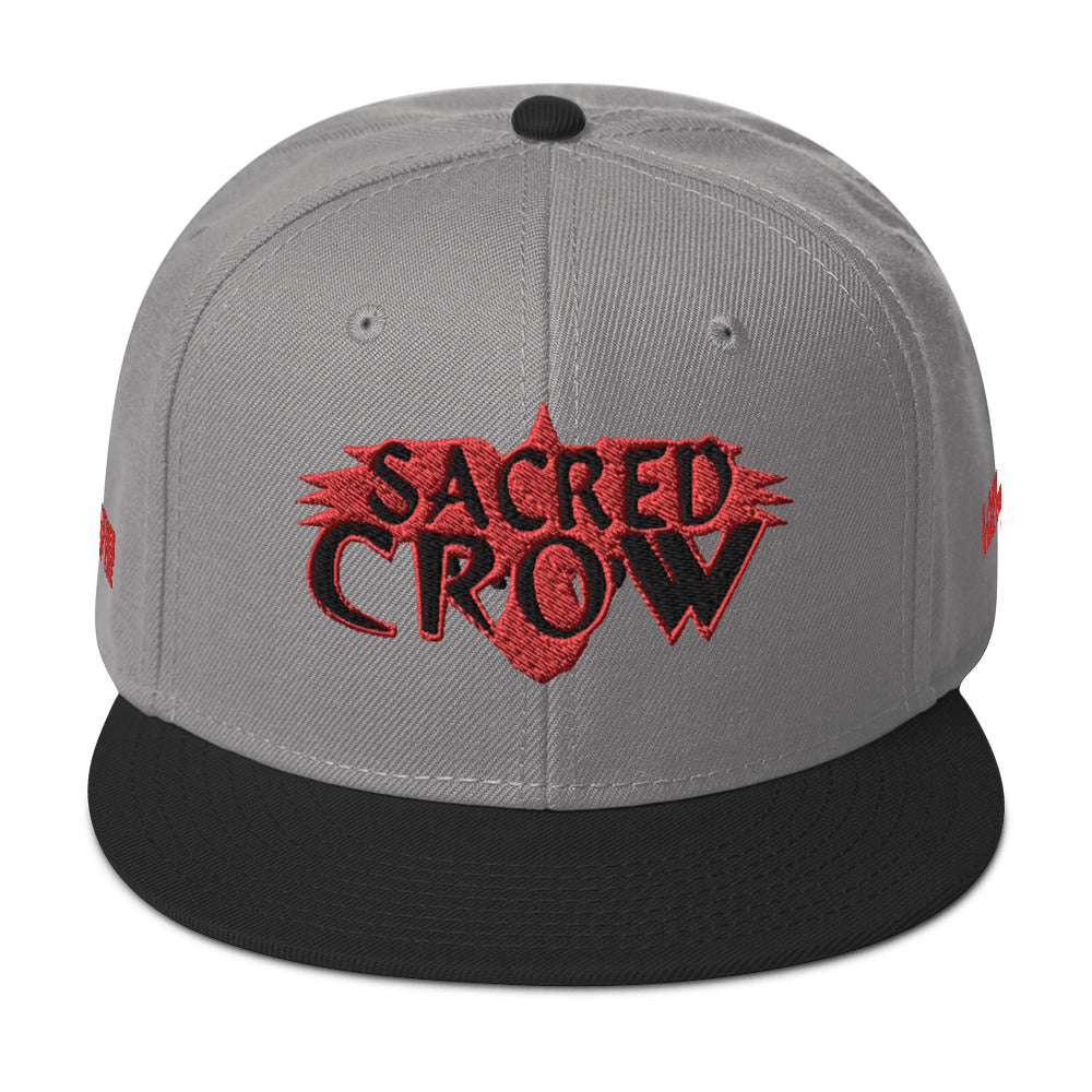 Snapback Hat I AM THE BROTHER OF THE SACRED CROW [Subtle Grey under Brim] by Mark Anthony Gable Collection