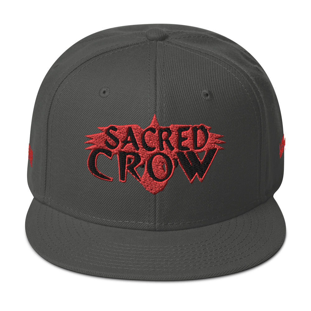 Snapback Hat I AM THE BROTHER OF THE SACRED CROW [Subtle Grey under Brim] by Mark Anthony Gable Collection