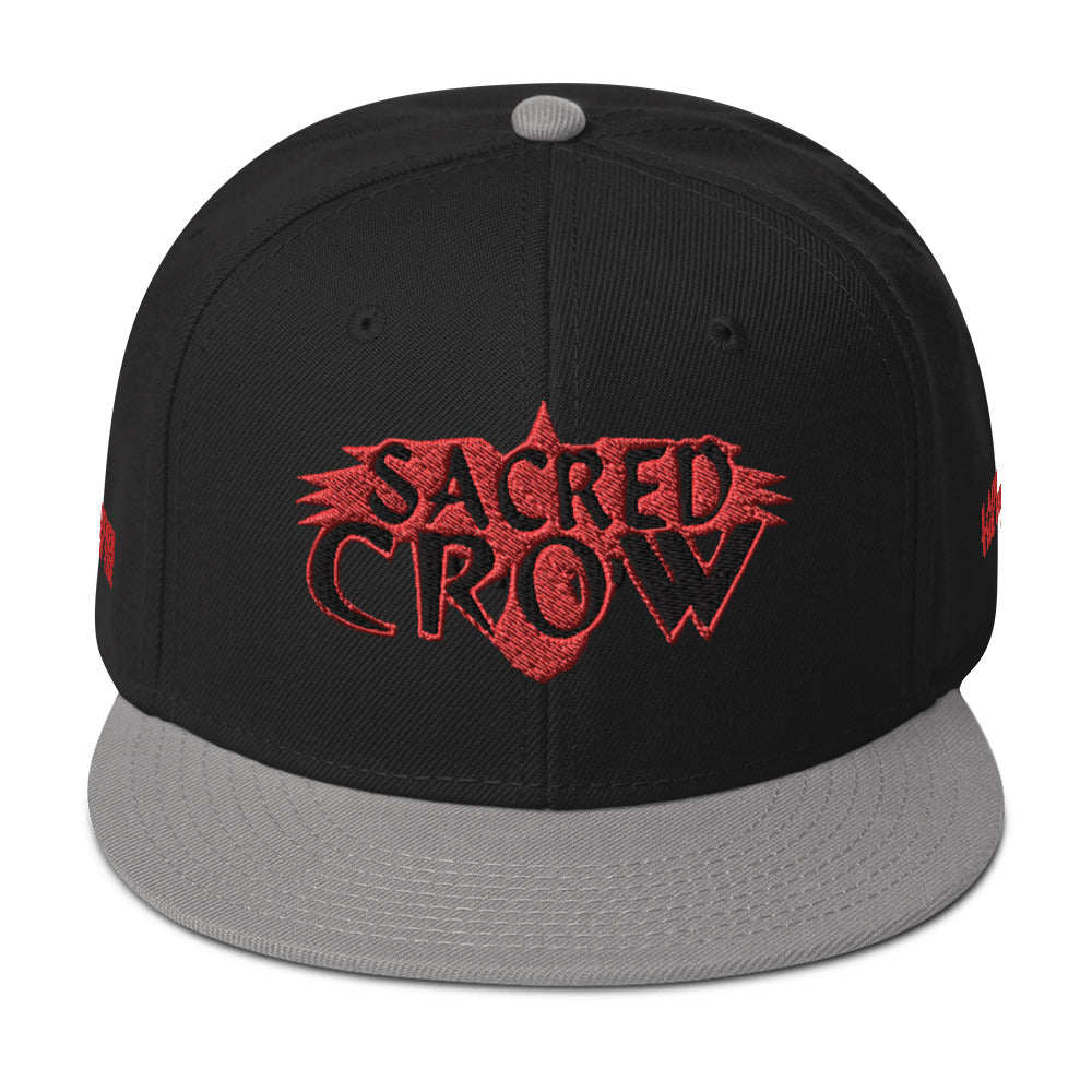 Snapback Hat I AM THE BROTHER OF THE SACRED CROW [Subtle Grey under Brim] by Mark Anthony Gable Collection