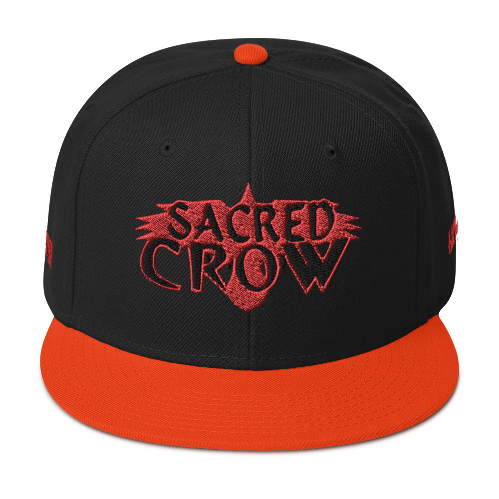 Snapback Hat I AM THE BROTHER OF THE SACRED CROW [Subtle Grey under Brim] by Mark Anthony Gable Collection