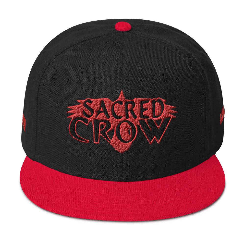 Snapback Hat I AM THE BROTHER OF THE SACRED CROW [Subtle Grey under Brim] by Mark Anthony Gable Collection