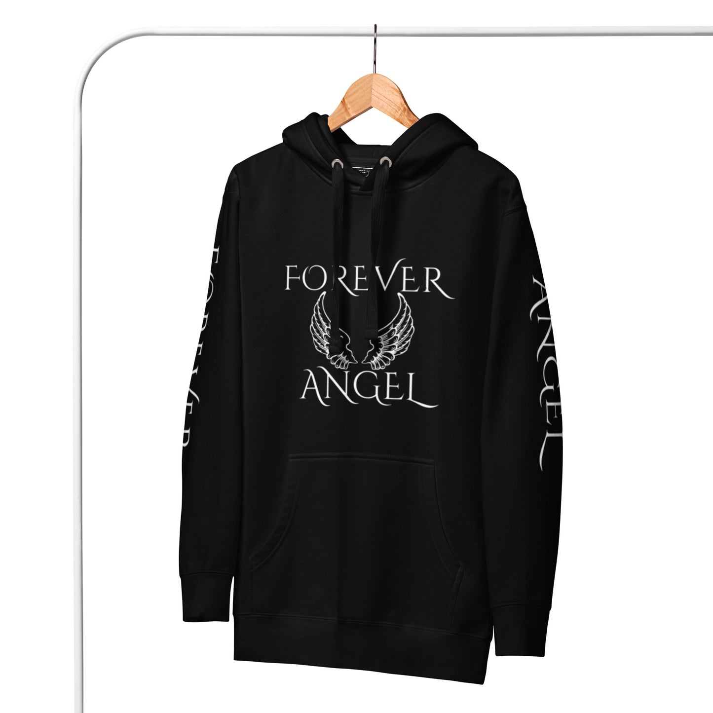 Unisex Hoodie-FOR GUYS & GALS-FOREVER ANGEL [SILVER FONT] by "Mark Anthony Gable Collection-FOREVER ANGEL"