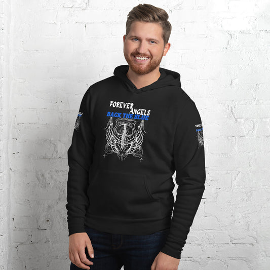 Unisex hoodie FOREVER ANGELS BACK THE BLUE by “Mark Anthony Gable Collection-FOREVER ANGEL”