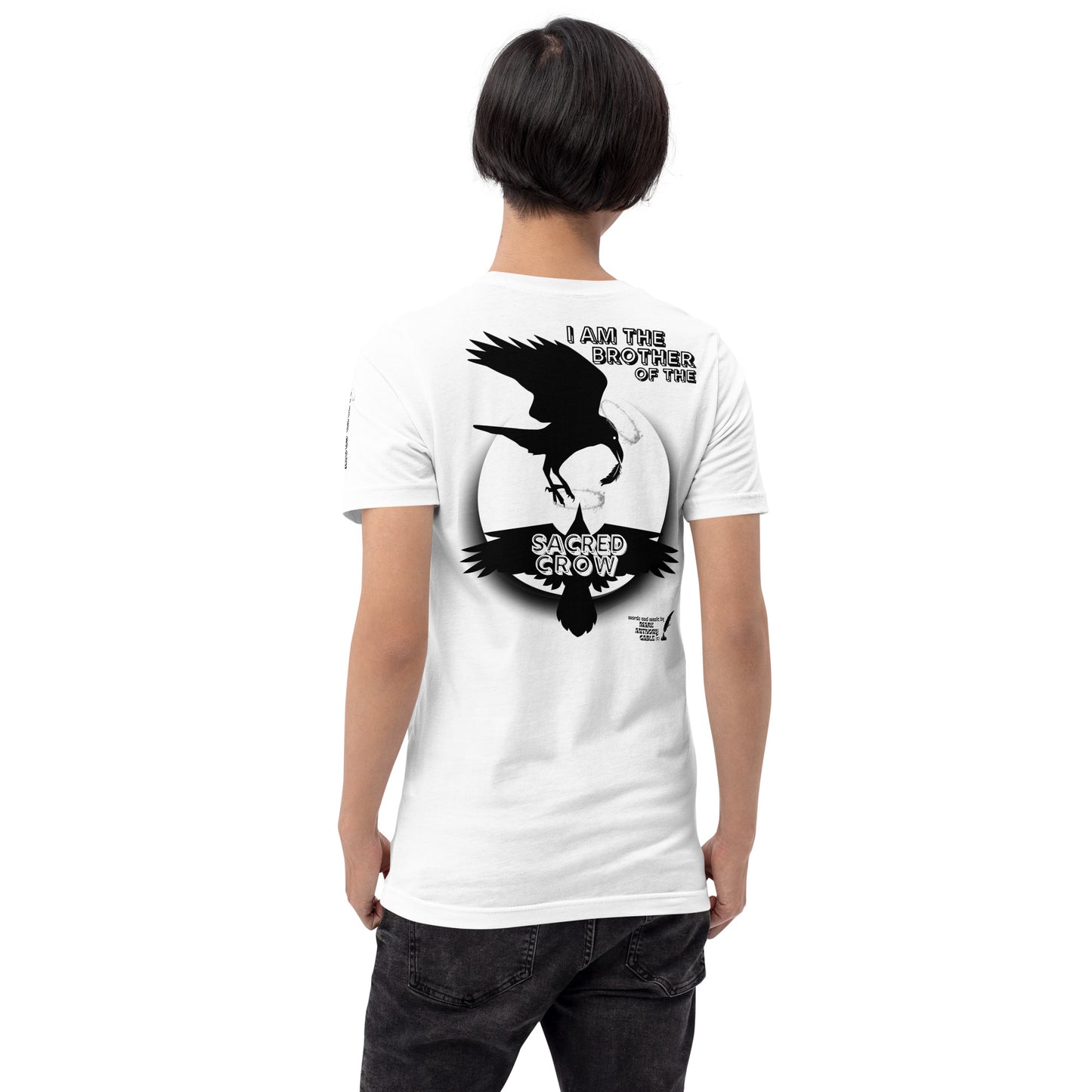 Unisex t-shirt I AM THE BROTHER OF THE SACRED CROW words and music by Mark Anthony Gable by Mark Anthony Gable Collection