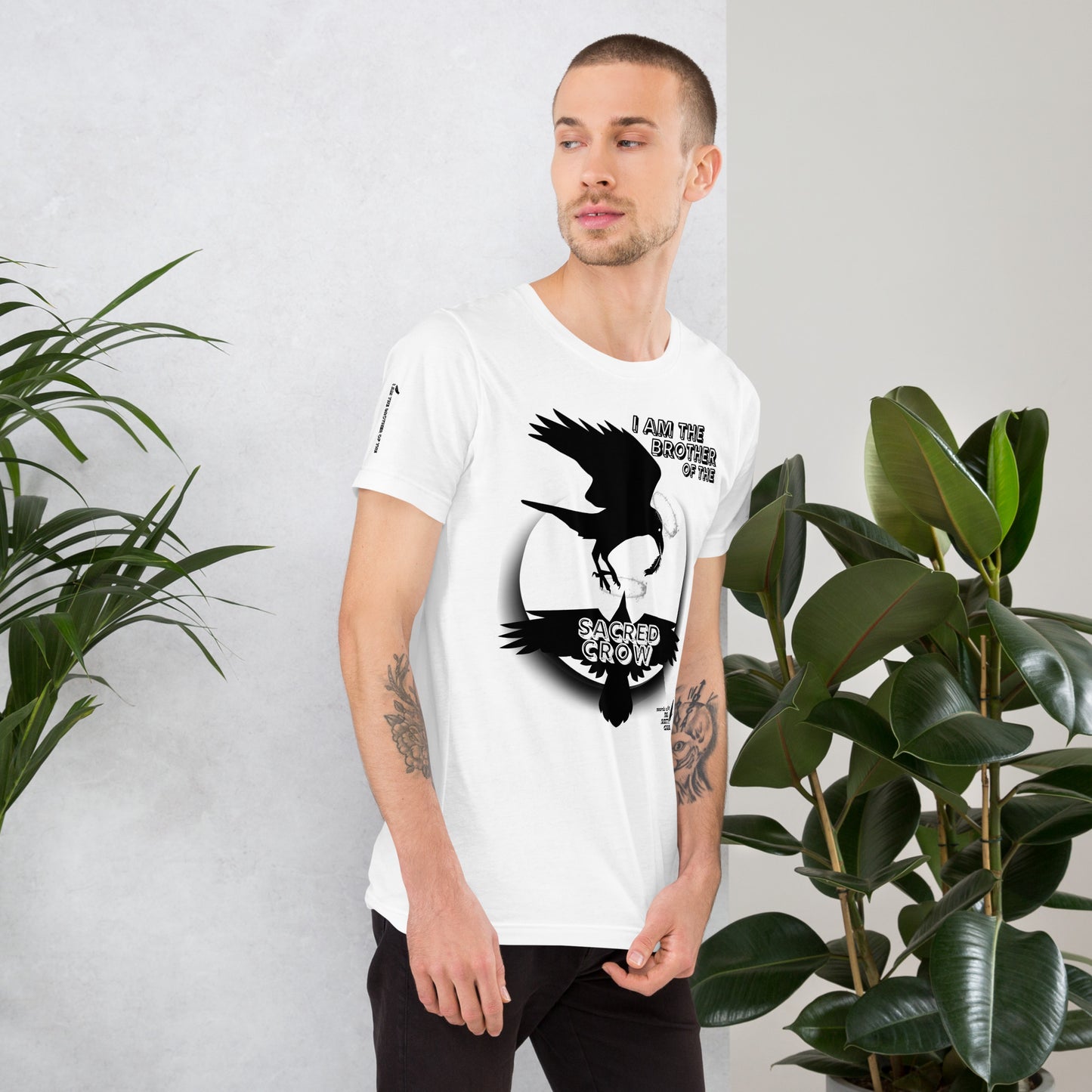 Unisex t-shirt I AM THE BROTHER OF THE SACRED CROW words and music by Mark Anthony Gable by Mark Anthony Gable Collection