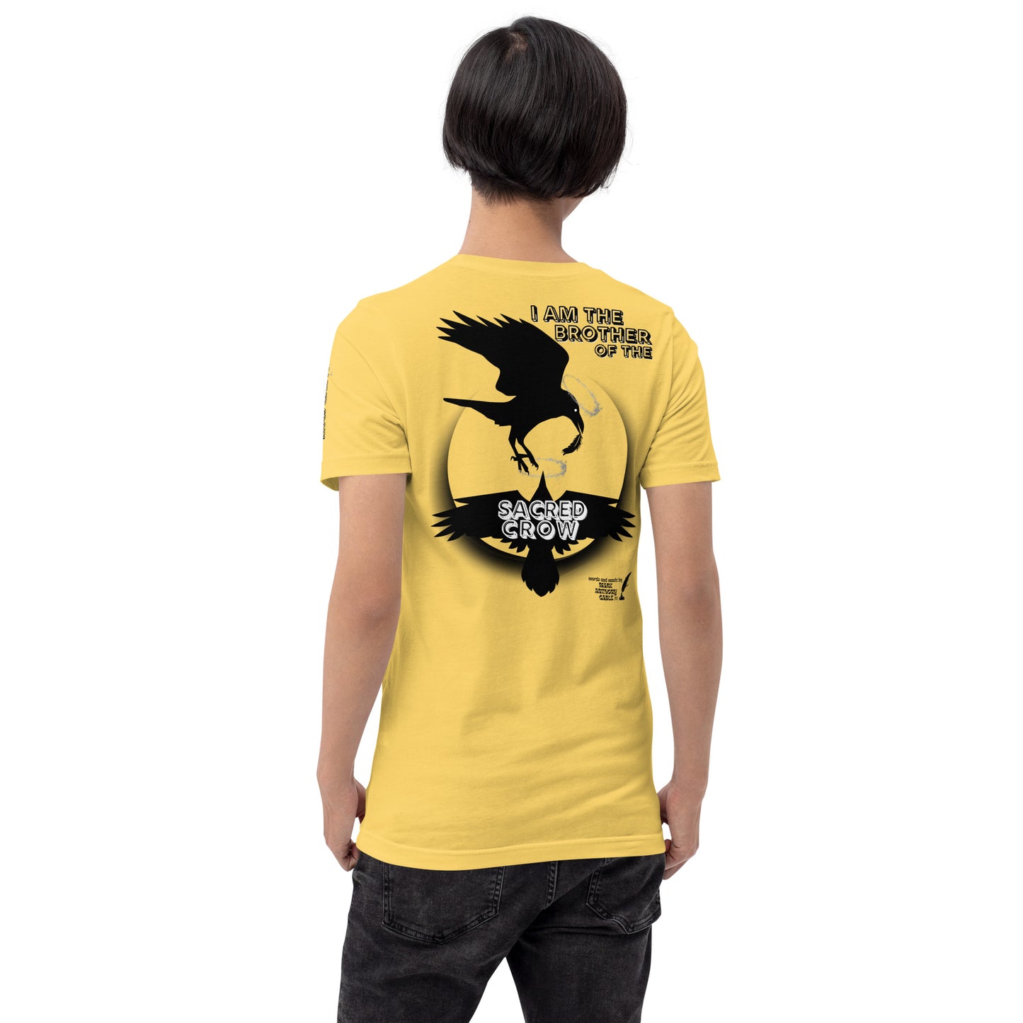 Unisex t-shirt I AM THE BROTHER OF THE SACRED CROW words and music by Mark Anthony Gable by Mark Anthony Gable Collection