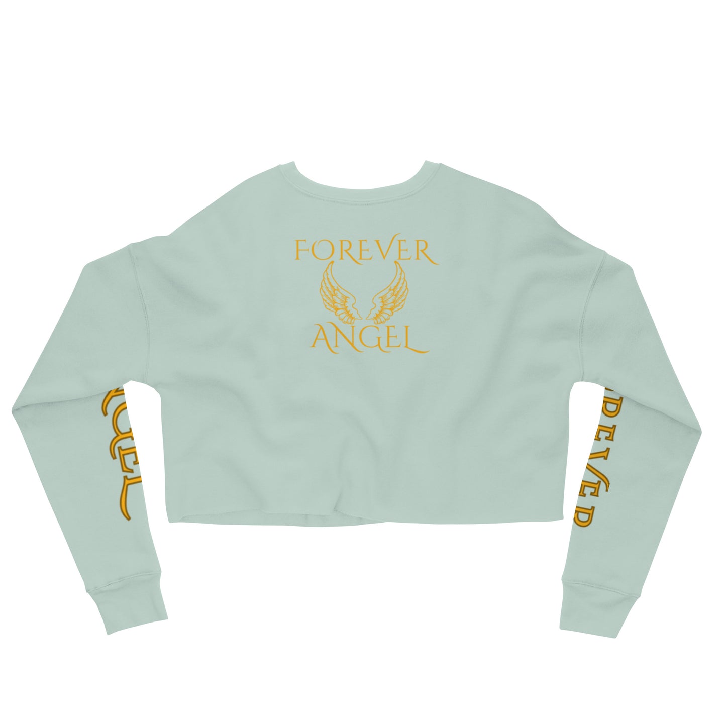 Crop Sweatshirt FOREVER ANGEL [GOLD FONT] by "Mark Anthony Gable Collection-FOREVER ANGEL"