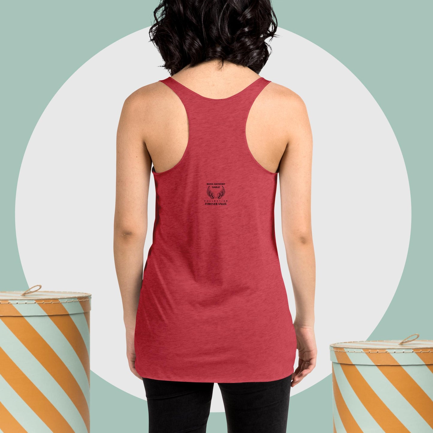 Women's Racerback Tank FOREVER ANGEL THAT'S ME ETERNAL [Neon Pink Text] by "Mark Anthony Gable Collection-FOREVER ANGEL"