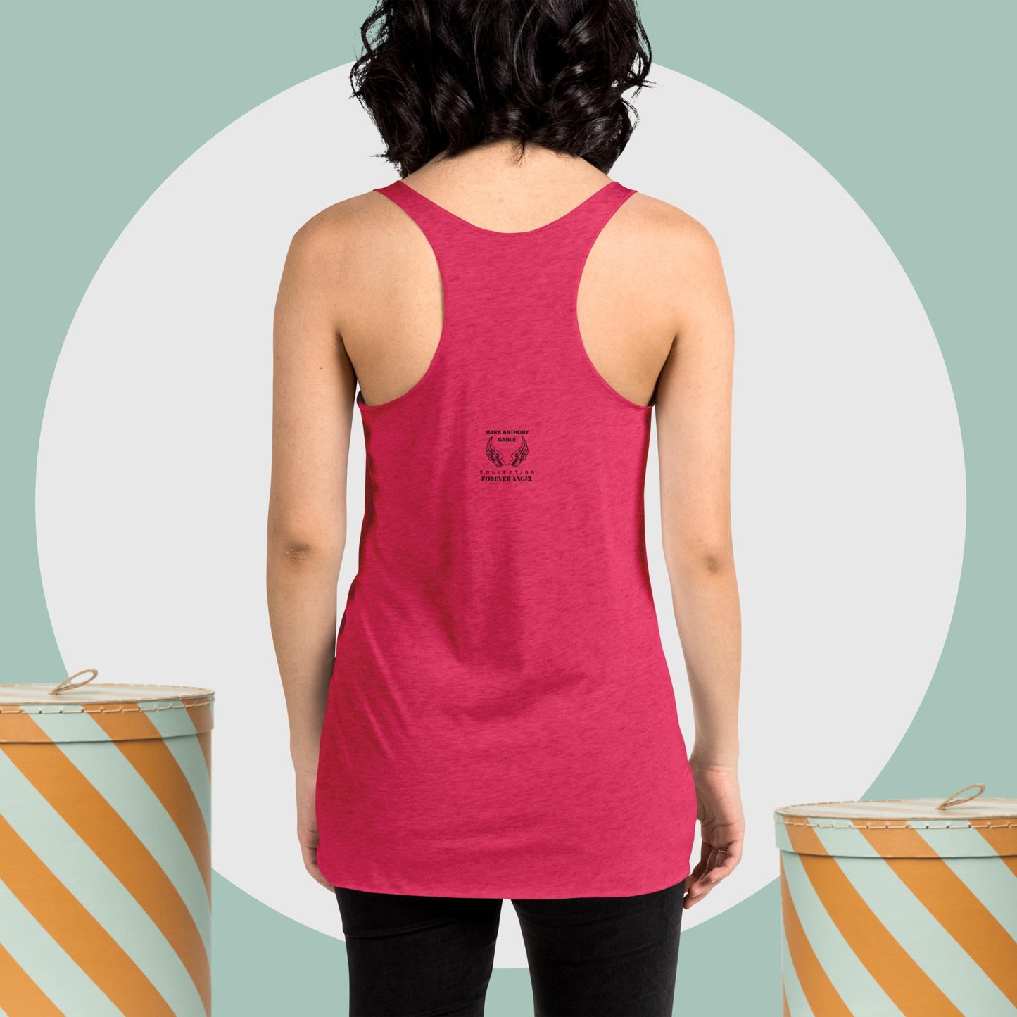 Women's Racerback Tank FOREVER ANGEL THAT'S ME ETERNAL [Neon Pink Text] by "Mark Anthony Gable Collection-FOREVER ANGEL"